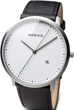 Load image into Gallery viewer, BERING Time | Unisex Slim Watch 11139-404 | 39MM Case | Classic Collection | Calfskin Leather Strap | Scratch-Resistant Sapphire Crystal | Minimalistic - Designed in Denmark
