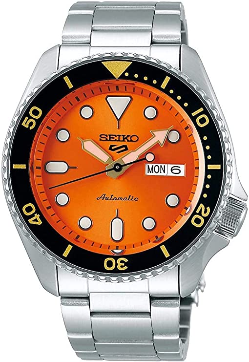 SEIKO SRPD59 5 Sports 24-Jewel Automatic Watch - Orange