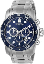 Load image into Gallery viewer, Invicta Men&#39;s Pro Diver Scuba 48mm Stainless Steel Chronograph Quartz Watch, Silver/Blue (Model: 0070)

