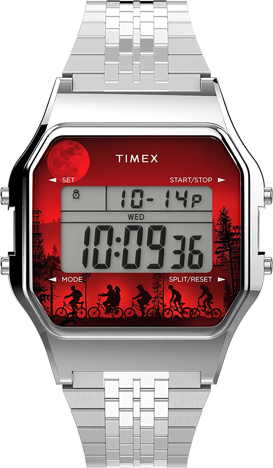 Timex X Stranger Things Watch Timex T80 34mm Stainless Steel TW2V50900YB