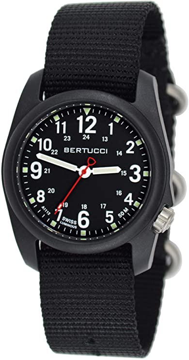 Bertucci Men's 11015 Analog Display Analog Quartz Black Watch