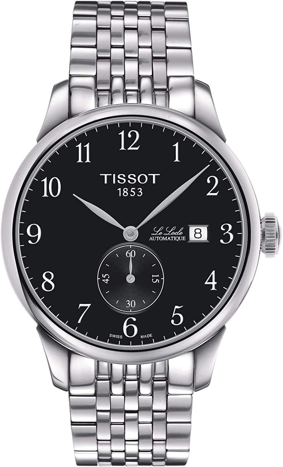 Tissot Men's Le Locle Swiss Automatic Watch with Stainless Steel Strap, Gray, 19 (Model: T0064281105200)