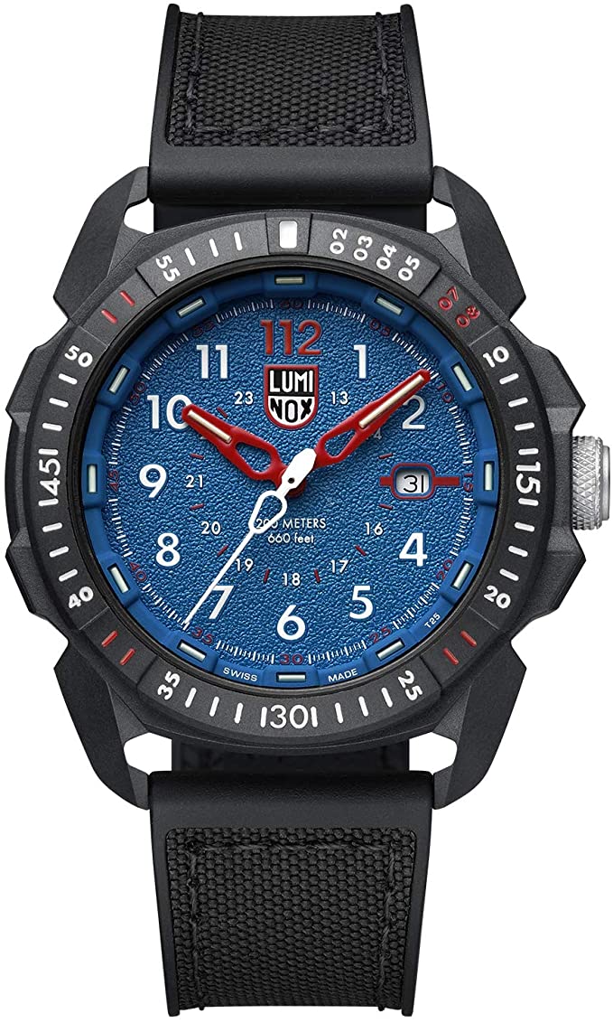 Luminox Mens Watch ICE-SAR Arctic Blue Dial 46mm (XL.1003/1000 Series): 200 Meter Water Resistant + Sapphire Crystal + Constant Night Visibility