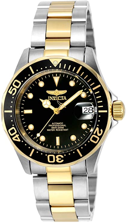 Invicta 8927 Men's Pro Diver Two Tone Black Dial Automatic