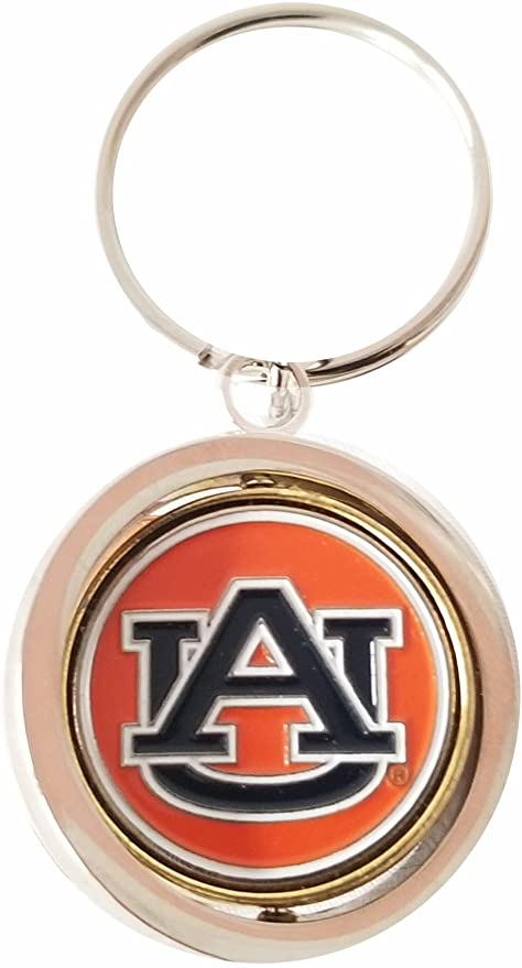 NCAA Auburn Tigers Rubber Basketball Spinning Keychain