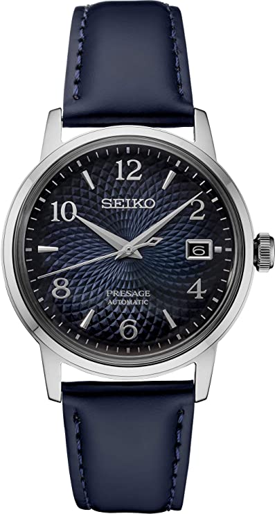 Seiko Presage SPRE43 Navy Blue Leather Automatic Mens Watch