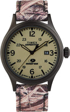 Load image into Gallery viewer, Timex x Mossy Oak Men&#39;s Expedition Scout 40mm Watch  Shadow Grass Blades Camo Fabric &amp; Leather Strap
