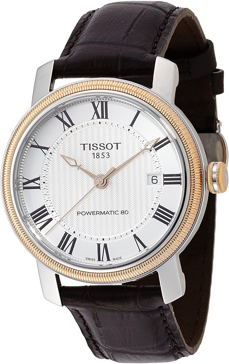 Tissot Bridgeport Powermatic 80 Brown Leather Men's Watch T0974072603300