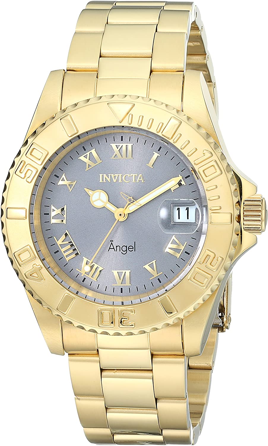 Invicta Women's 14366 Angel Analog Display Swiss Quartz Gold-Plated Watch