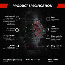 Load image into Gallery viewer, Luminox Navy Seal XS.3581.EY Mens Watch 45mm - Military Dive Watch in Black Date Function Chronograph 200m Water Resistant
