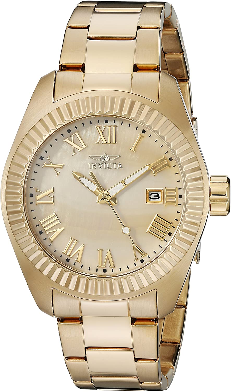 Invicta Women's 20316 Angel Gold Tone Stainless Steel Watch, 18k Gold-Plated Stainless Steel