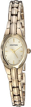 Load image into Gallery viewer, Armitron Women&#39;s 75/3313CHGP Oval Faceted Wall-to-Wall Crystal Gold Tone Bracelet Watch
