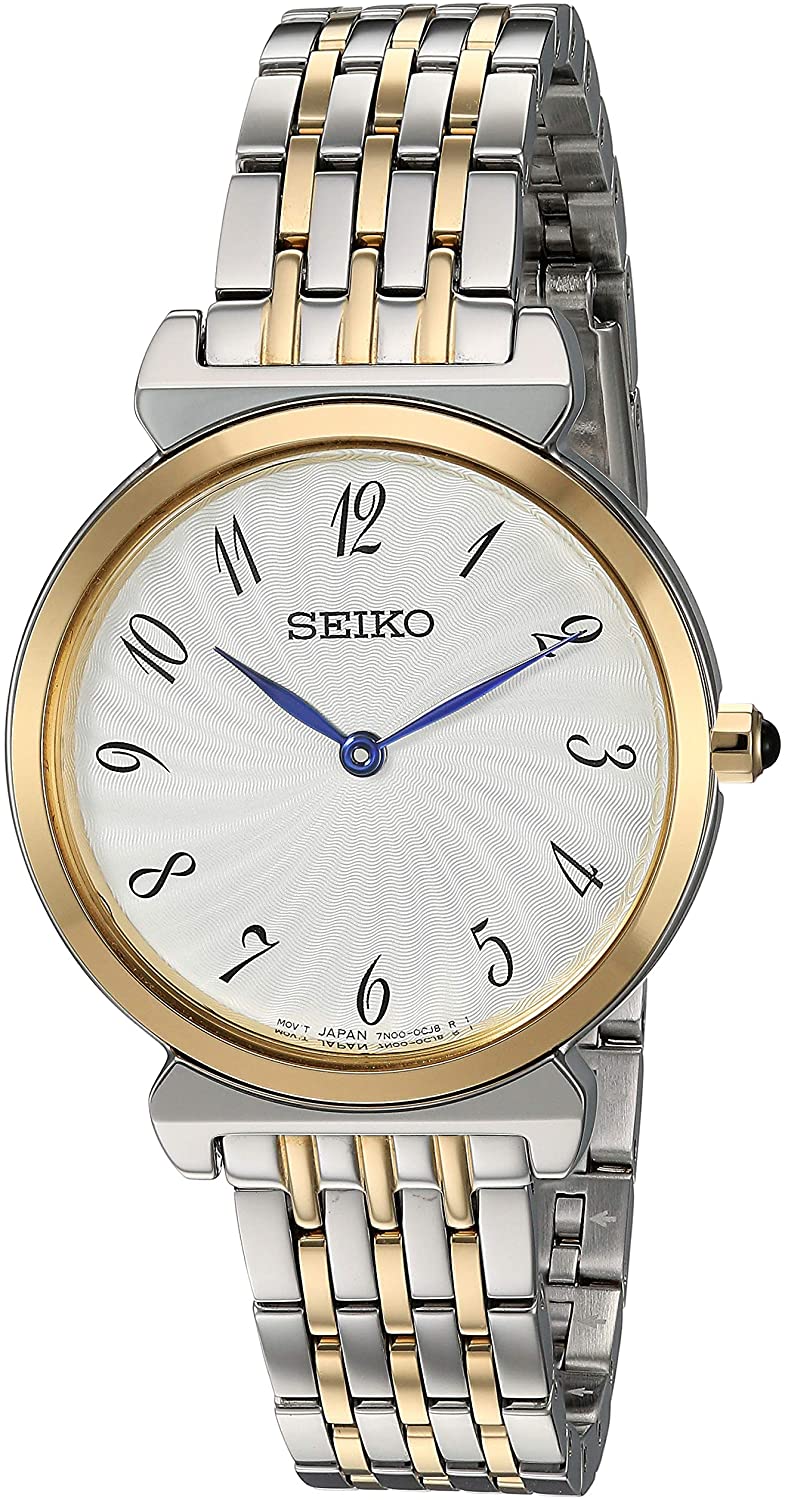 Seiko Women's Stainless Steel Japanese-Quartz Dress Watch with Stainless-Steel Strap, Two Tone, 12 (Model: SFQ800)