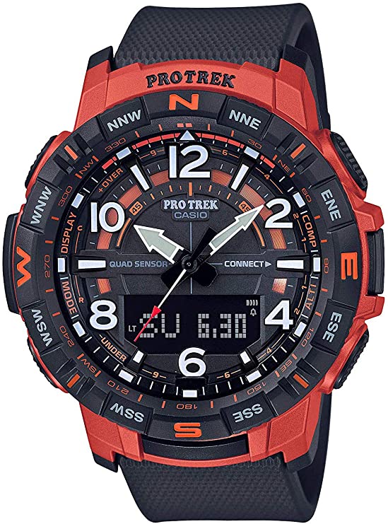 CASIO Men's Pro Trek Bluetooth Connected Japanese Quartz Sport Watch with Resin Strap, Black, 22.58 (Model: PRT-B50-4CR)