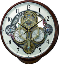 Load image into Gallery viewer, Rhythm Clocks &quot;Widget&quot; Magic Motion Clock, Woodgrain
