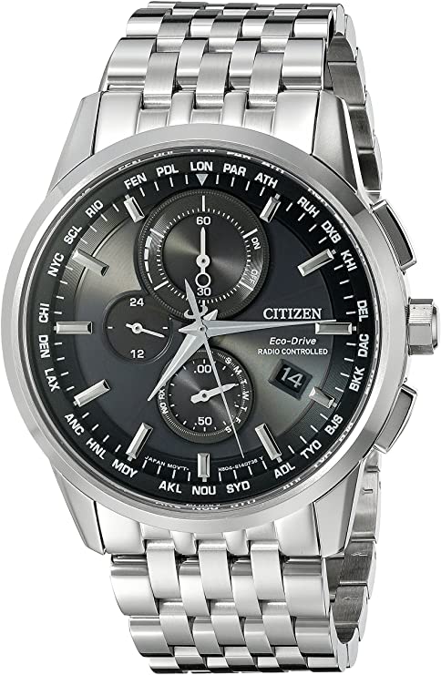 Citizen Men's Eco-Drive World Chronograph Atomic Timekeeping Watch with Perpetual Calendar
