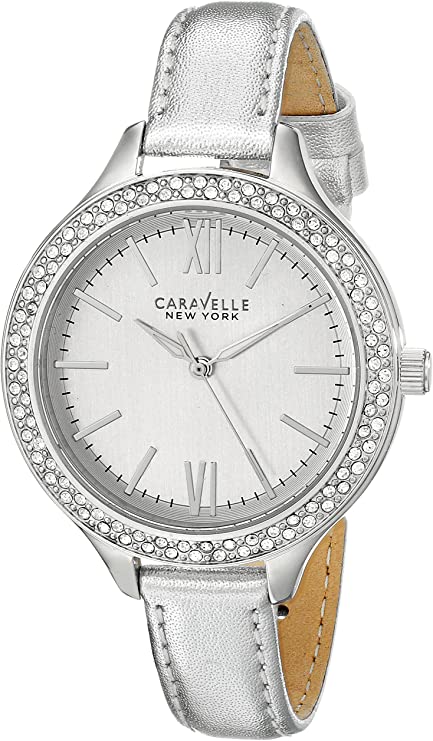 Caravelle New York Women's 43L167 Analog-Display Japanese-Quartz Silver-Tone Watch