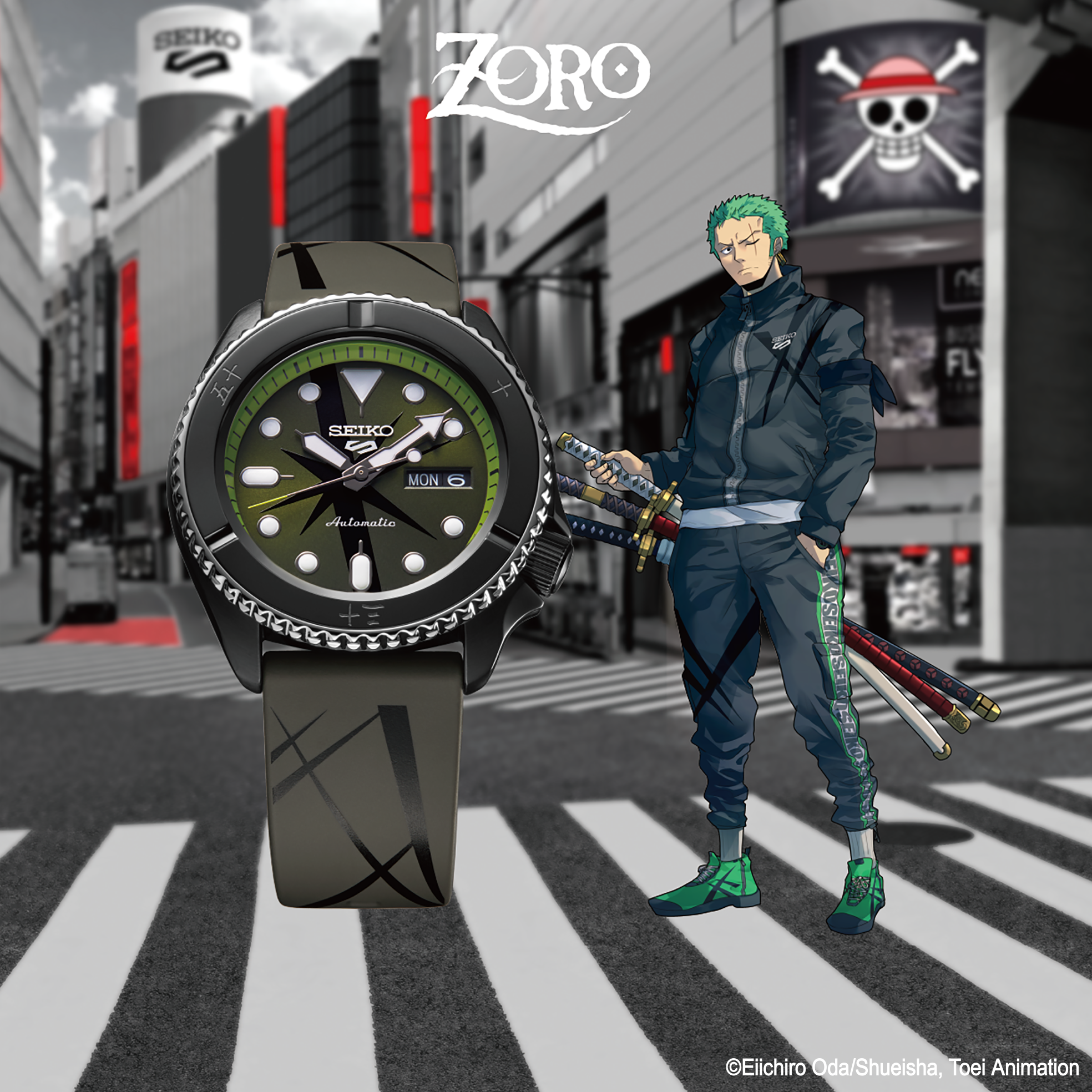 Seiko 5 Sports One Piece Roronoa Zoro Limited Edition SRPH67
