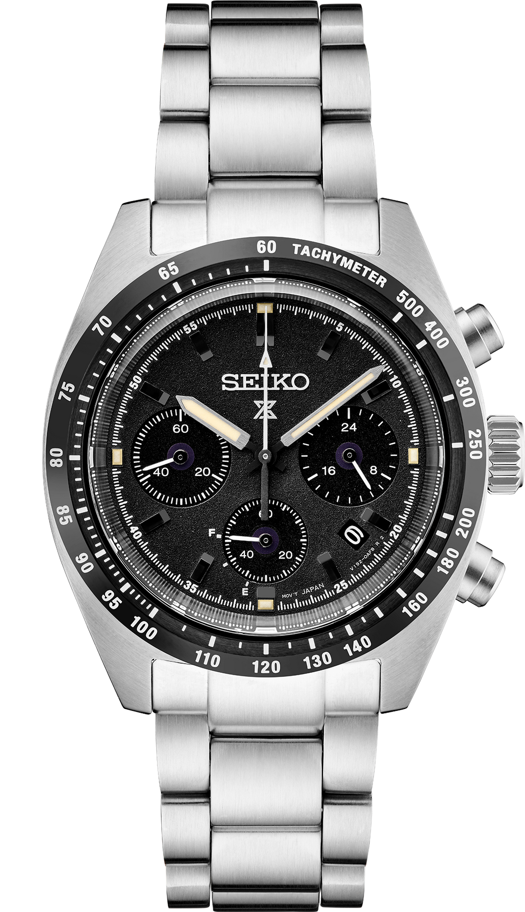 Seiko Prospex Speedtimer Solar Chronograph Black Dial Men's Watch SSC819