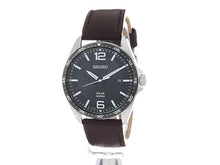 Load and play video in Gallery viewer, Seiko Men&#39;s Sport Watches Stainless Steel Japanese-Quartz Leather Calfskin Strap, Brown, 22 (Model: SNE487)
